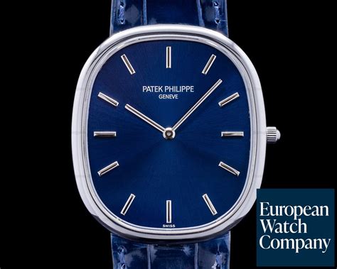 patek ellipse blue face|golden ellipse blue dial platinum.